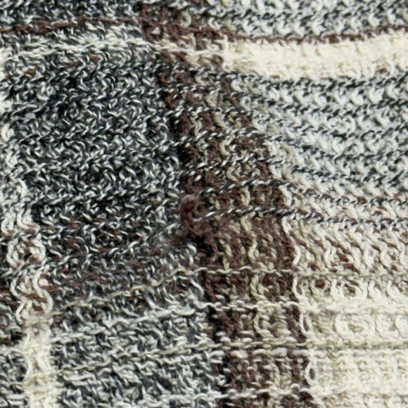 Vintage New River Waffle Knit Thermal Button Up Shirt Mens S 18x25.5 Long Sleeve - Picture 8 of 13